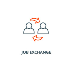 Job exchange icon vector illustration concept isolated on white background used for web and mobile