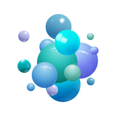 Blue glossy circles. Design element. Vector background. eps 10