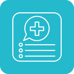 Fototapeta premium Medical App Multicolor Round Corner Line Inverted Icon