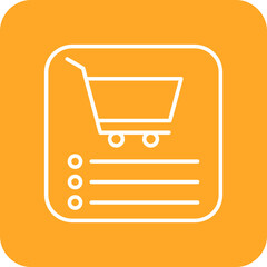 Shopping App Multicolor Round Corner Line Inverted Icon