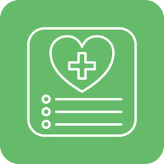 Obraz premium Daily Health App Multicolor Round Corner Line Inverted Icon