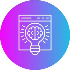 Solution Gradient Circle Line Inverted Icon