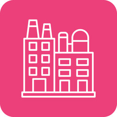 Fototapeta premium Industry Multicolor Round Corner Line Inverted Icon