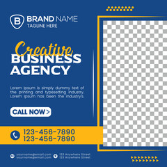 Digital Business Marketing Banner For Social Media Post Template. Editable Minimal Square Banner Template. Suitable For Social Media Post and Web internet Ads.