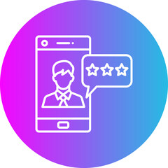 Feedback Gradient Circle Line Inverted Icon