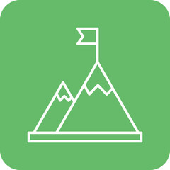 Achievement Multicolor Round Corner Line Inverted Icon