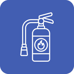 Fire Extinguisher Multicolor Round Corner Line Inverted Icon