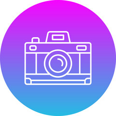Camera Gradient Circle Line Inverted Icon
