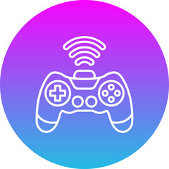 Gamepad Gradient Circle Line Inverted Icon