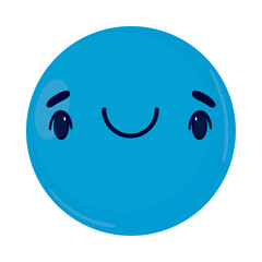 blue smile emoticon