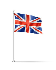 British flag isolated on white