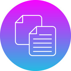 Copy Gradient Circle Line Inverted Icon