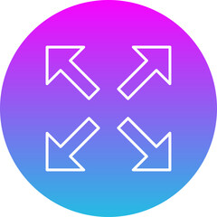 Maximize Gradient Circle Line Inverted Icon