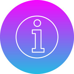 Info Gradient Circle Line Inverted Icon
