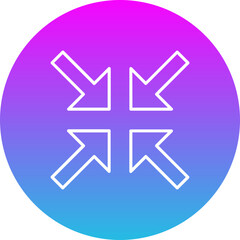 Minimize Gradient Circle Line Inverted Icon