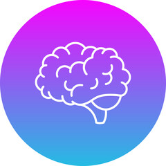 Mind Gradient Circle Line Inverted Icon