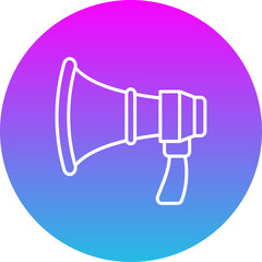 Loud Speaker Gradient Circle Line Inverted Icon