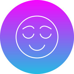 Calm Gradient Circle Line Inverted Icon