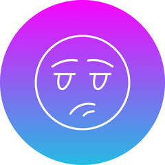 Bored Gradient Circle Line Inverted Icon