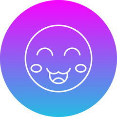 Cute Gradient Circle Line Inverted Icon
