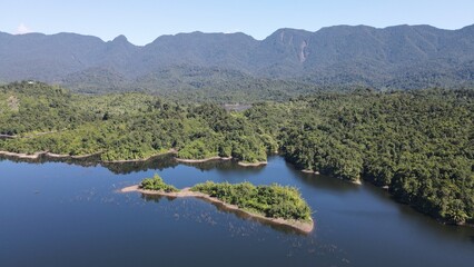 Obraz premium The Mountains and Fjords of Milford Sound and Doubtful Sound, New Zealand. Bengoh Valley, Sarawak.
