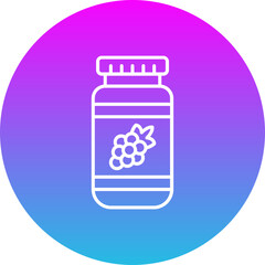 Jam Gradient Circle Line Inverted Icon