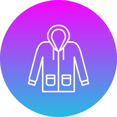 Raincoat Gradient Circle Line Inverted Icon