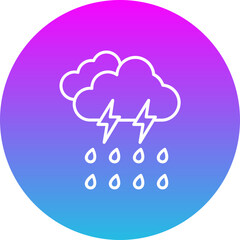 Storm Gradient Circle Line Inverted Icon