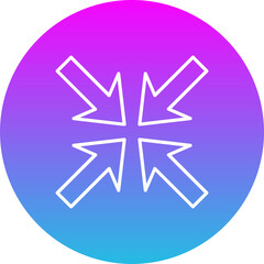 Minimize Gradient Circle Line Inverted Icon
