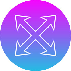 Maximize Gradient Circle Line Inverted Icon
