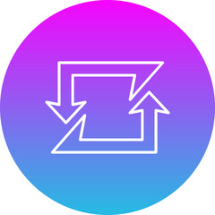 Sync Gradient Circle Line Inverted Icon