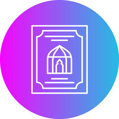 Poster Gradient Circle Line Inverted Icon