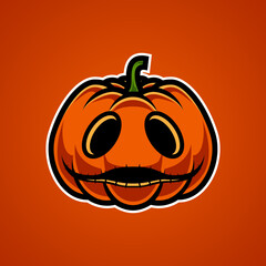 SAD PUMPKINS HEAD HALLOWEEN POSTER