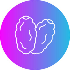 Dates Gradient Circle Line Inverted Icon