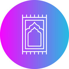 Sajadah Gradient Circle Line Inverted Icon