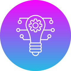 Innovation Gradient Circle Line Inverted Icon