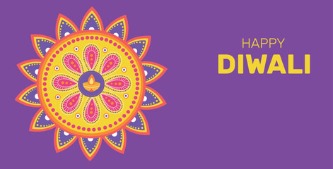 Happy Diwali. Flower Mandala coloring page. flower. Oriental. circuit. oriental mandala; Indian culture; Buddhist religion