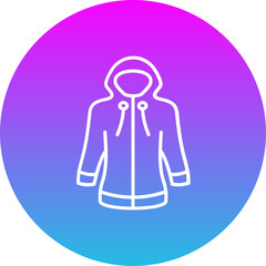 Raincoat Gradient Circle Line Inverted Icon