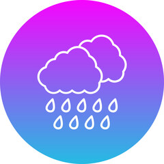 Rainy Gradient Circle Line Inverted Icon