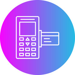 Post Terminal Gradient Circle Line Inverted Icon