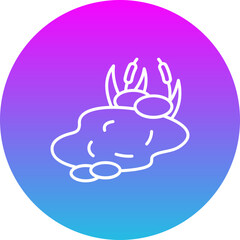 Pond Gradient Circle Line Inverted Icon