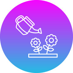 Garden Gradient Circle Line Inverted Icon