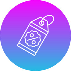 Discount Tag Gradient Circle Line Inverted Icon