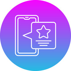 Favorite Gradient Circle Line Inverted Icon