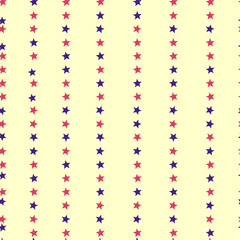 Stars in a row. Seamless pattern. Vector illustration