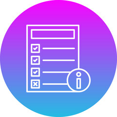 Guidelines Gradient Circle Line Inverted Icon