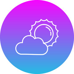 Sunny Gradient Circle Line Inverted Icon
