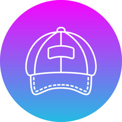 Cap Gradient Circle Line Inverted Icon