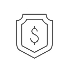 Money protection line outline icon
