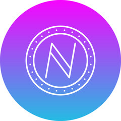 Namecoin Gradient Circle Line Inverted Icon